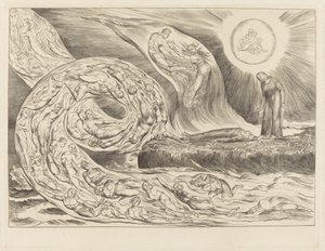 Krąg Pożądliwych: Paolo i Francesca, 1827. autorstwa William Blake