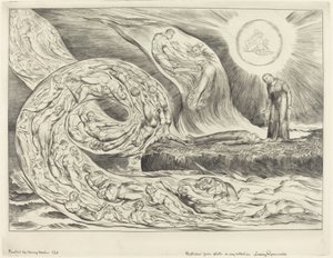 Krąg Pożądliwych: Paolo i Francesca, 1827. autorstwa William Blake