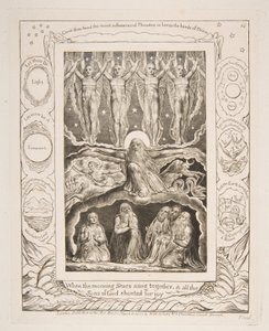 Stworzenie, z ilustracji Księgi Hioba, 1825-26. autorstwa William Blake