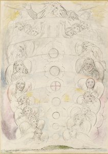 Bóstwo, od którego pochodzi Dziewięć Sfer, 1825-1827 autorstwa William Blake