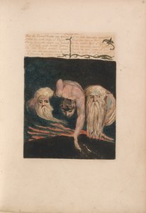 Pierwsza Księga Urizena, tablica 20, W ten sposób został podzielony Wieczny Prorok... (Bentley 15) autorstwa William Blake