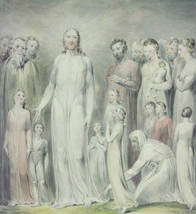 Uzdrowienie kobiety z krwią autorstwa William Blake