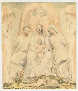 Święta Rodzina (znana również jako Chrystus na łonie prawdy) autorstwa William Blake