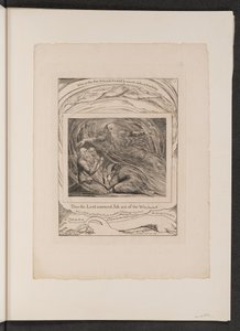 Pan odpowiada Hiobowi z trąby powietrznej autorstwa William Blake