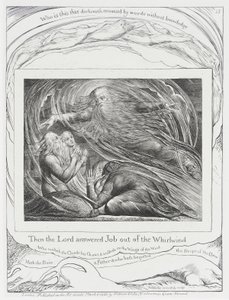 Pan odpowiada Hiobowi z wichru autorstwa William Blake