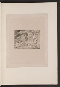 Posłańcy mówią Hiobowi o jego nieszczęściach, 1825. autorstwa William Blake