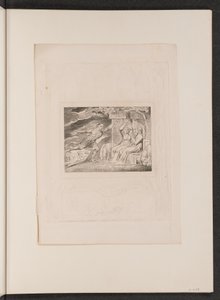Posłańcy mówią Hiobowi o jego nieszczęściach, 1825. autorstwa William Blake