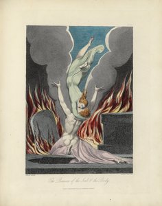 Zjednoczenie duszy i ciała, ilustracja z „Grób” Roberta Blaira, sztych. Louis Schiavonetti autorstwa William Blake