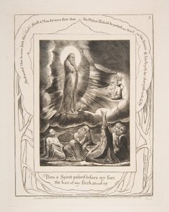 Wizja Elifaza, z ilustracji Księgi Hioba, 1825-26. autorstwa William Blake