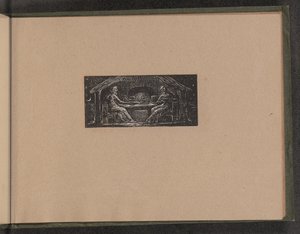 Thenot i Colinet jedzą wieczorny posiłek, 1821. autorstwa William Blake