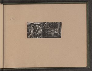Thenot i Colinet prowadzą razem swoje stada, 1821. autorstwa William Blake