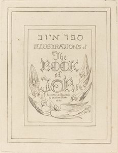 Strona tytułowa ilustracji rytych do Księgi Hioba autorstwa William Blake