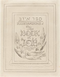 Strona tytułowa ilustracji grawerowanych do Księgi Hioba, 1825. autorstwa William Blake