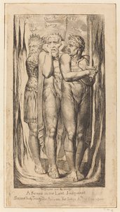 Wojna Oskarżyciele kradzieży, Cudzołóstwo, Morderstwo, c. 18031810. autorstwa William Blake