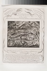 Z marzeniami na moim łóżku przerażasz mnie (grawerunek na india paper chine collé) autorstwa William Blake