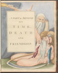 Nocne myśli Younga, strona 17, „Noc druga, na czas, śmierć i przyjaźń”. autorstwa William Blake