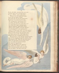 Nocne myśli Younga, strona 41, Jeden promienny Znak, łoże śmierci Sprawiedliwego autorstwa William Blake