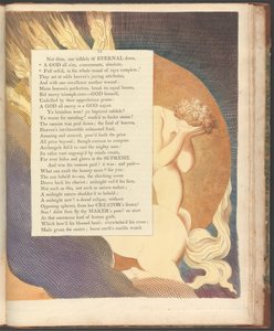 Nocne myśli Younga, strona 75, „Słońce to ujrzało - nie, szokująca scena” autorstwa William Blake