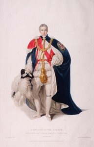 Rycerz Podwiązki w stroju ceremonialnym, 1824 autorstwa William Bond