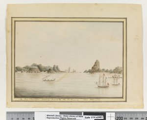 Opp. p. 36. `W Rio Janeiro, patrząc w kierunku wejścia. 1787