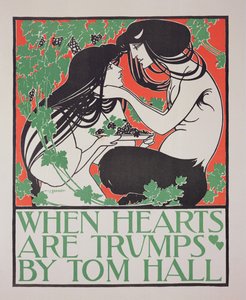 Reprodukcja plakatu reklamującego "When Hearts are Trumps" autorstwa Toma Halla (patrz 41529)