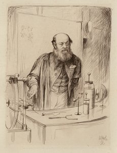 Peter Guthrie Tait, profesor filozofii naturalnej (rycina) autorstwa William Brassey (after) Hole