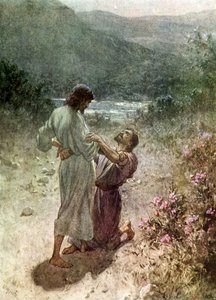 Jakub i anioł w Peniel - Biblia autorstwa William Brassey Hole