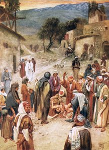 Jezus miał uleczyć chłopca, z którego jego uczniowie nie wyrzucili diabła” autorstwa William Brassey Hole