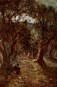 Jezus modli się w ogrodzie Getsemane autorstwa William Brassey Hole