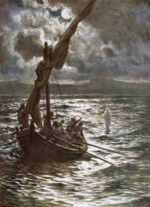 Jėzus vaikšto ant jūros kranto autorstwa William Brassey Hole