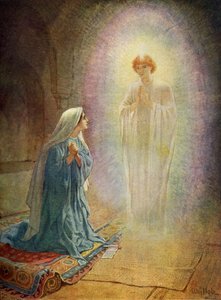 Maria widzi anioła Gabriela - Biblia
