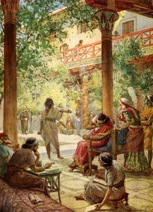 Prorok Natan wyrzeka się grzechu Dawida - Biblia autorstwa William Brassey Hole