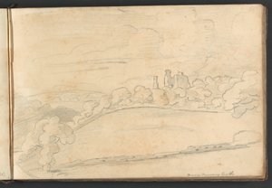 Zamek Berry Pomeroy autorstwa William Brockedon