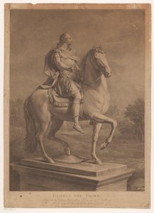 Portret jeździecki Jerzego III, króla Anglii Jerzy Trzeci (tytuł na obiekcie) autorstwa William Bromley (I)