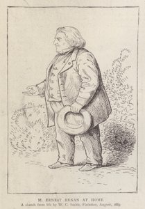Ernest Renan, francuski filozof i historyk religii, w domu autorstwa William C. Smith