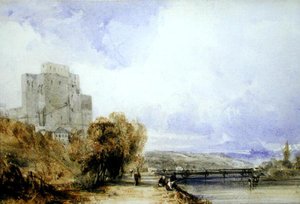 Chateau de Montboucher (akwarela na papierze) autorstwa William Callow