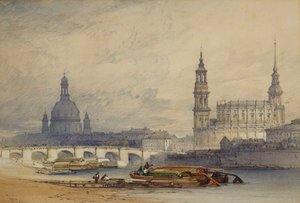 Drezno znad Łaby, 1853 autorstwa William Callow
