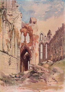 Wnętrze opactwa Whitby, ok. 1915 r. autorstwa William Callow