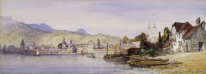 Lucerna znad jeziora, 1862 autorstwa William Callow