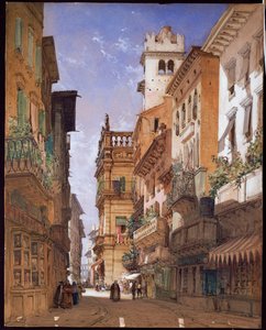Werona: Corso Sant „Anastasia i Palazzo Maffei, 1855
