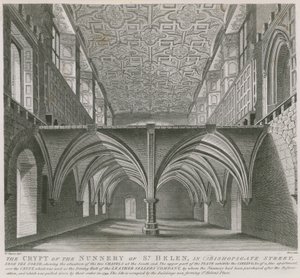 Krypta klasztoru św. Heleny przy Bishopsgate Street, Londyn autorstwa William Capon