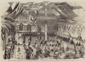 Bankiet w Hotel du Gouvernement, Fort de France, Martynika, z okazji odsłonięcia posągu cesarzowej Józefiny autorstwa William Carpenter