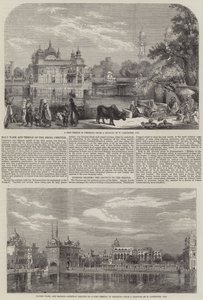 Święty zbiornik i świątynia Sikhów autorstwa William Carpenter