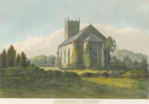 Kościół w Needwood: malowanie akwarelą, 1839