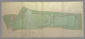 Plan generalny ogrodów w Kew, 1763.
