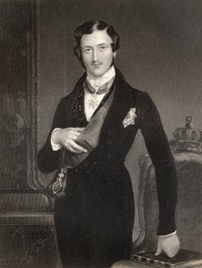 Albert Prince Consort z Wielkiej Brytanii, grawerowane przez W. Holla, z „The National Portrait Gallery, Volume IV”, wydanej ok. 1820 r.