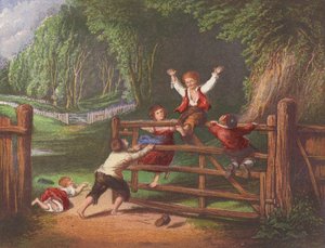Szczęśliwy jak król (kolorowa litografia) autorstwa William Collins