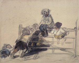 Szkic do Happy as a King, XIX w. (rysunek)