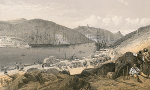 Bałakława - stan nabrzeży i żeglugi, maj 1855 r. autorstwa William Crimea Simpson