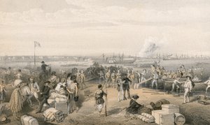 Wyokrętowanie wyprawy do Kertch i wysadzenie Baterii św. Pawła autorstwa William Crimea Simpson